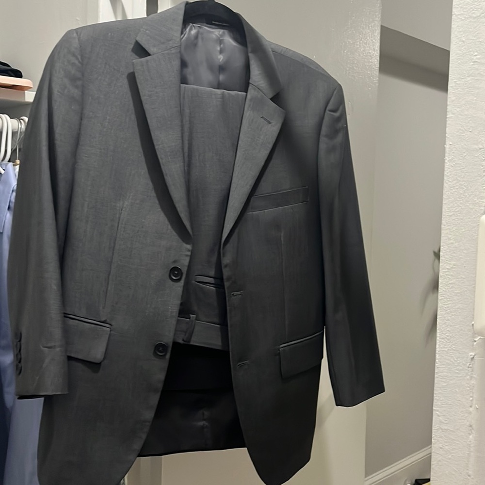 36S 30W Gray Suit - Pronto Uomo